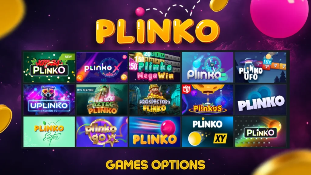 Opsionet e lojës së kazinosë Plinko.